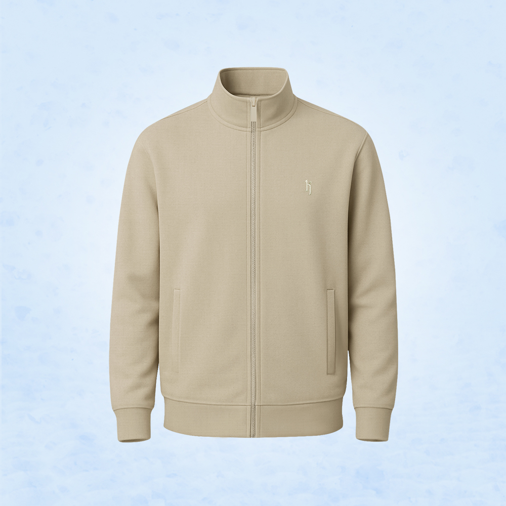 立領四季豆腐外套-卡其