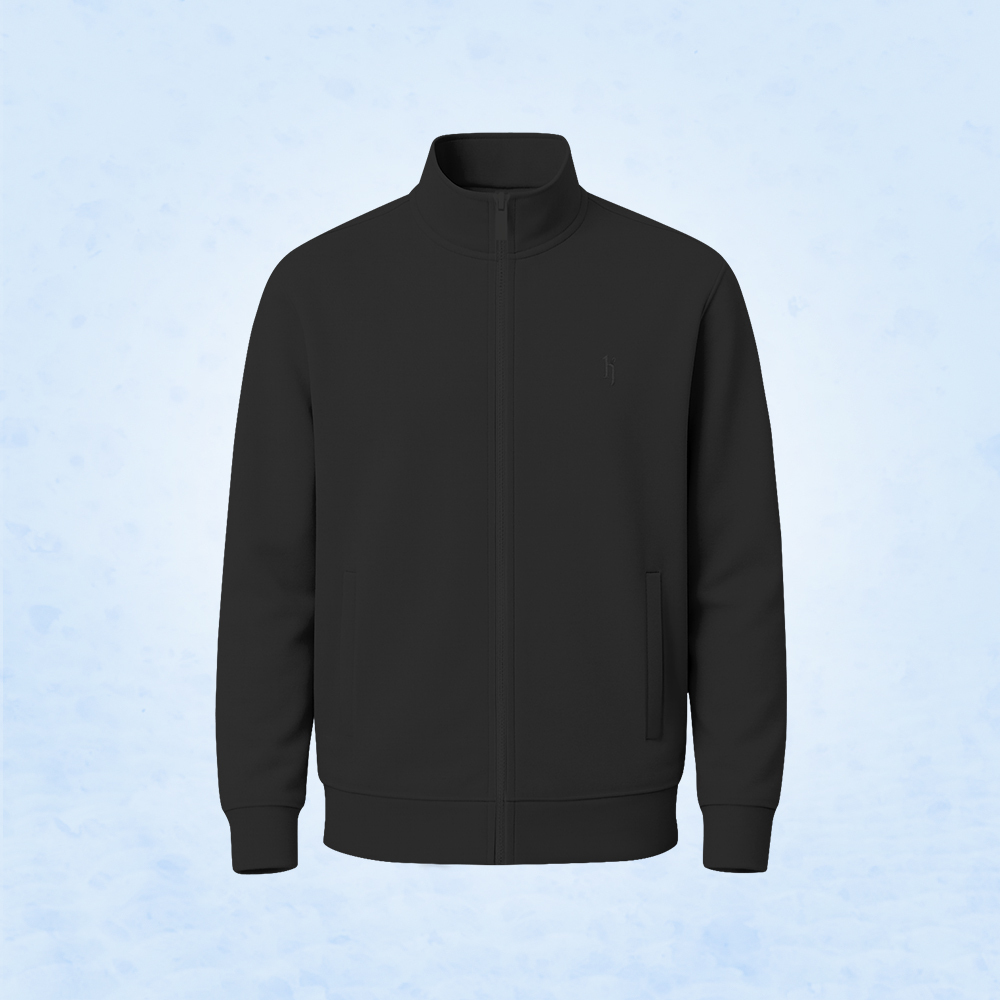 立領四季豆腐外套-黑色