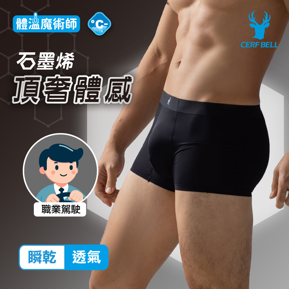 【肌柔】「Ice Air | 冰絲透氣」平角冰絲男內褲丨職業駕駛適用