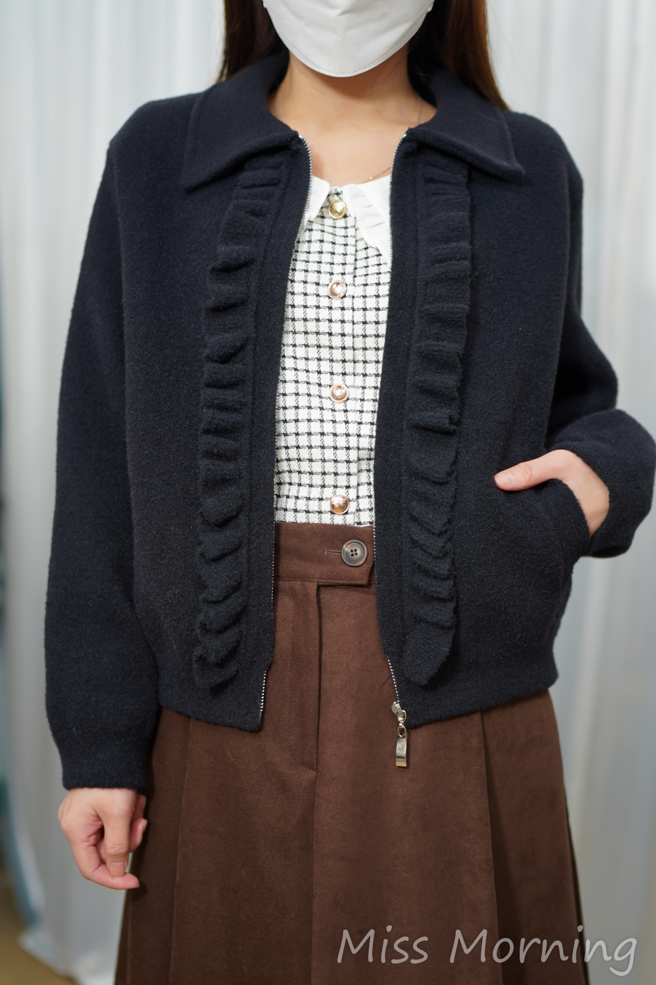 顯瘦彷水貂毛外套(14975)