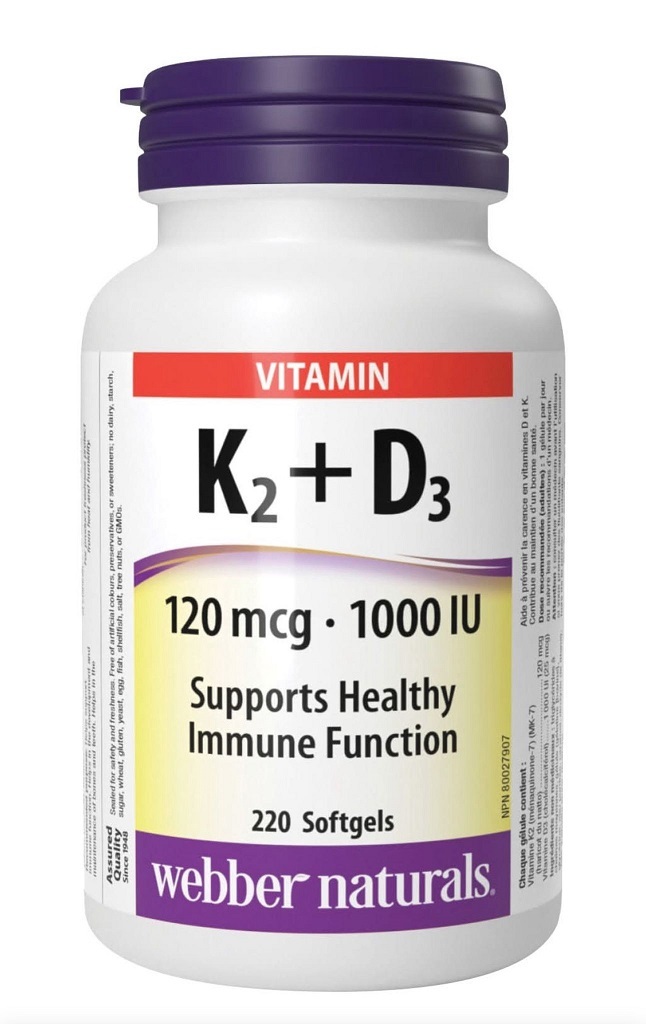 Webber Naturals K2+D3 220粒 CC185