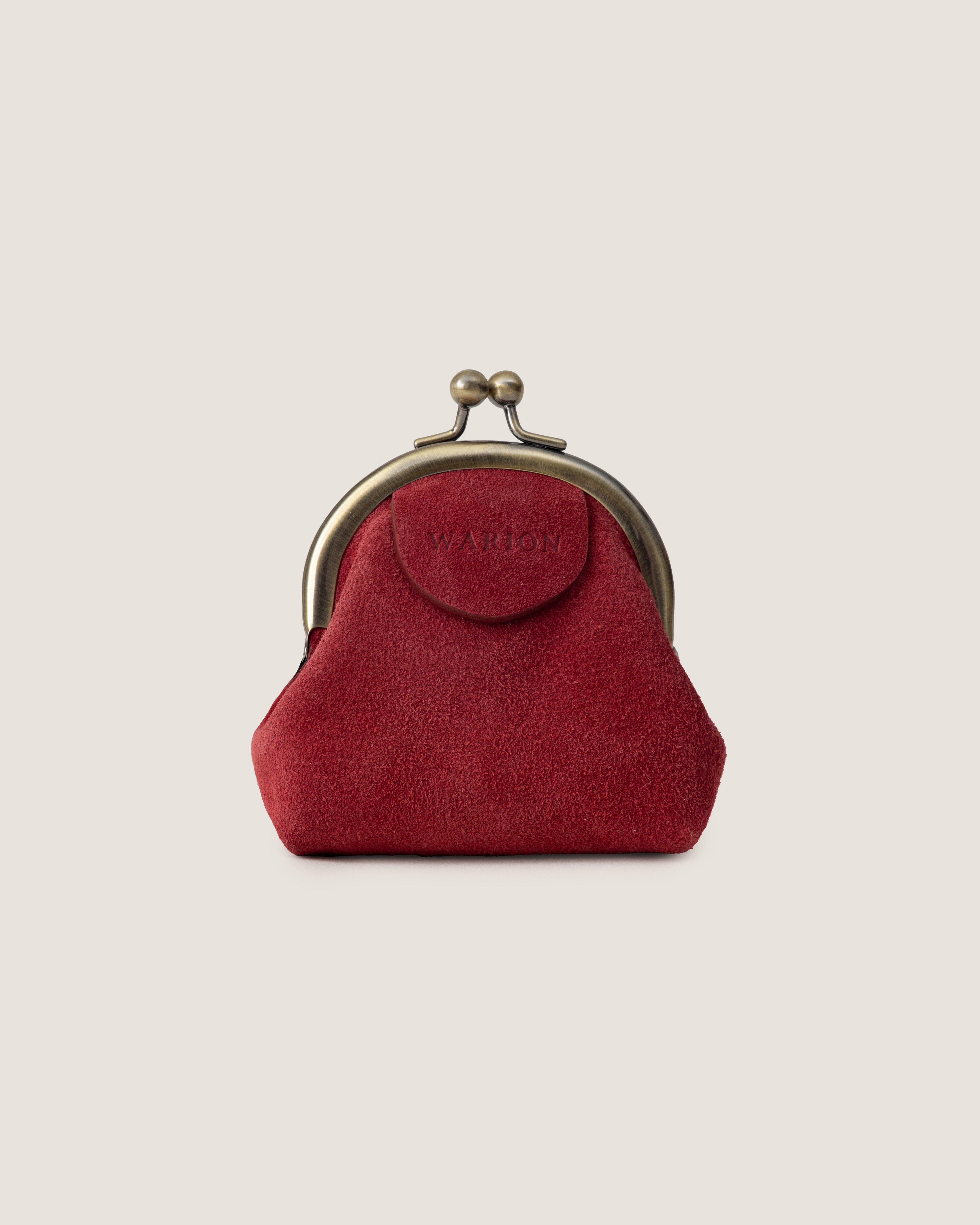 Grandma Italian Leather Coin Purse - Red