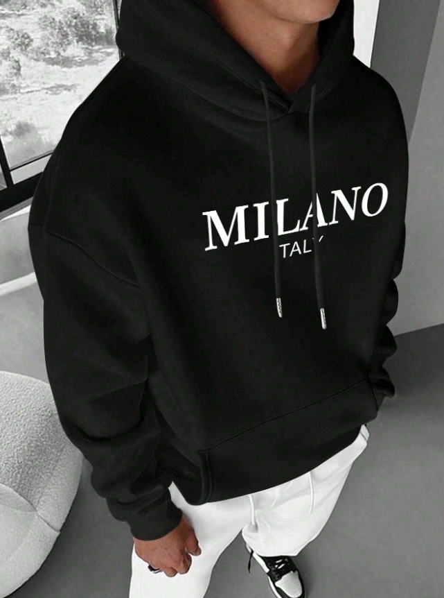 KADMAX大尺碼 - 大碼男義大利城市圖案帽TEE〈KSMS2706〉