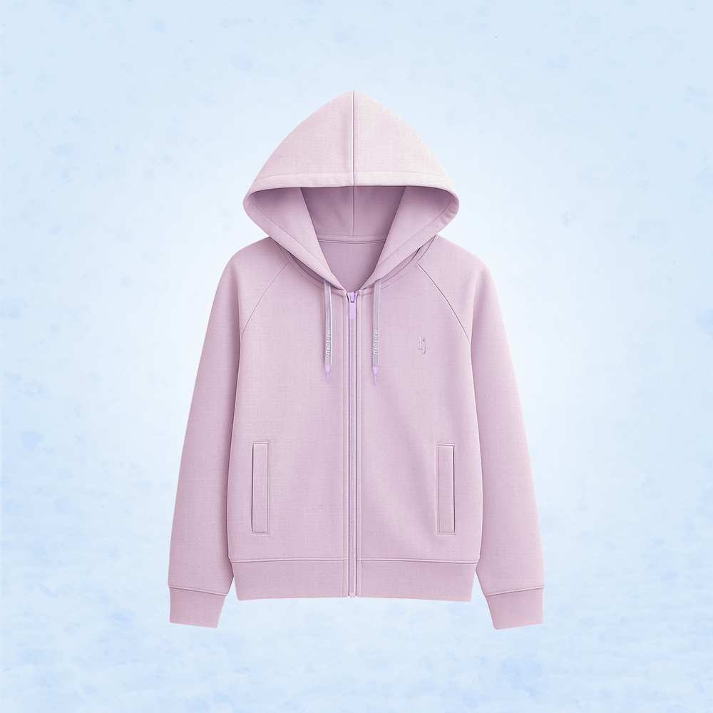 連帽四季豆腐外套-丁香紫