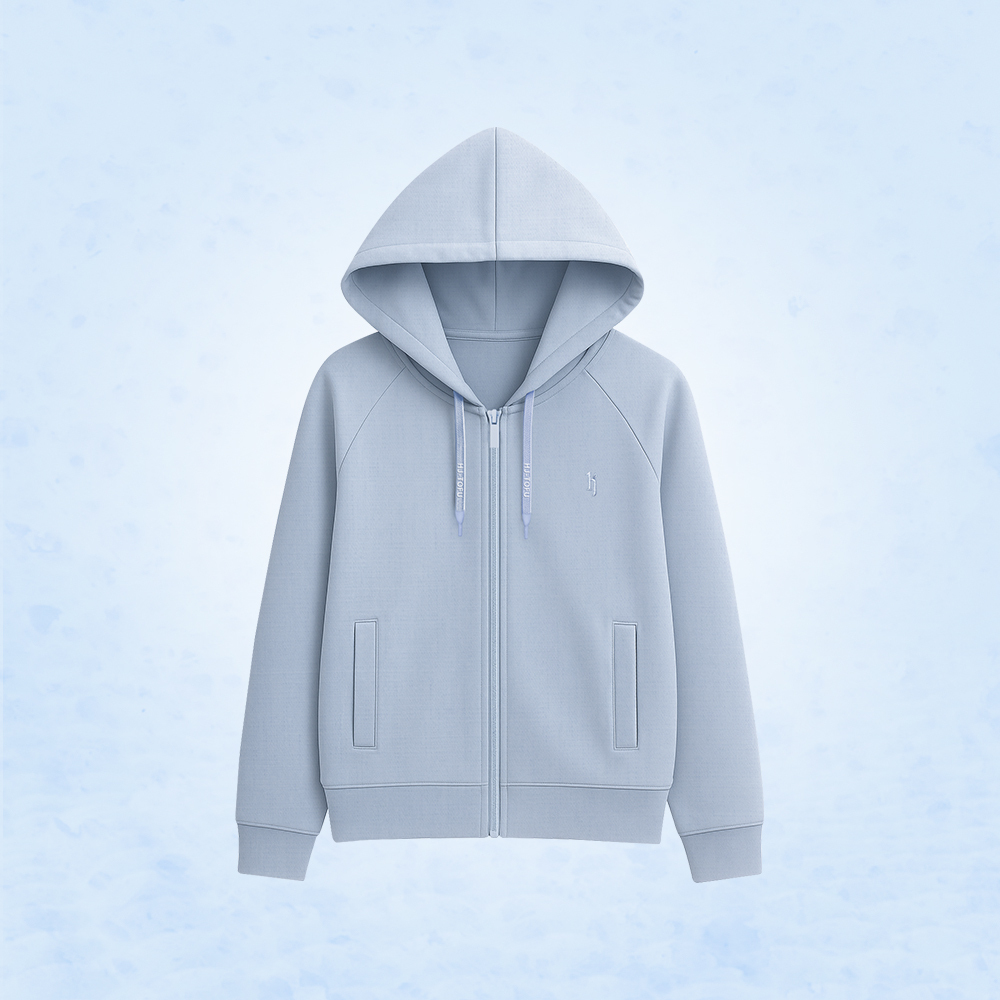 連帽四季豆腐外套-莫迪藍