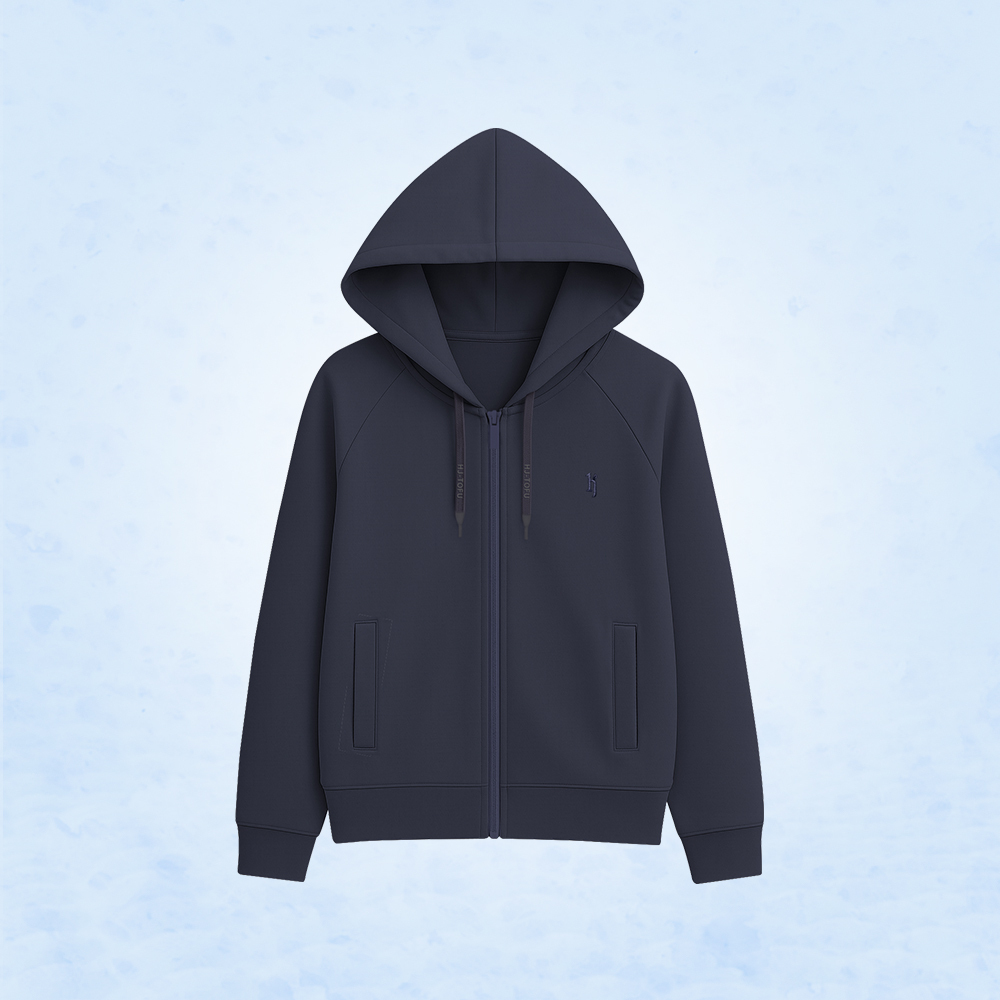 連帽四季豆腐外套-深藍