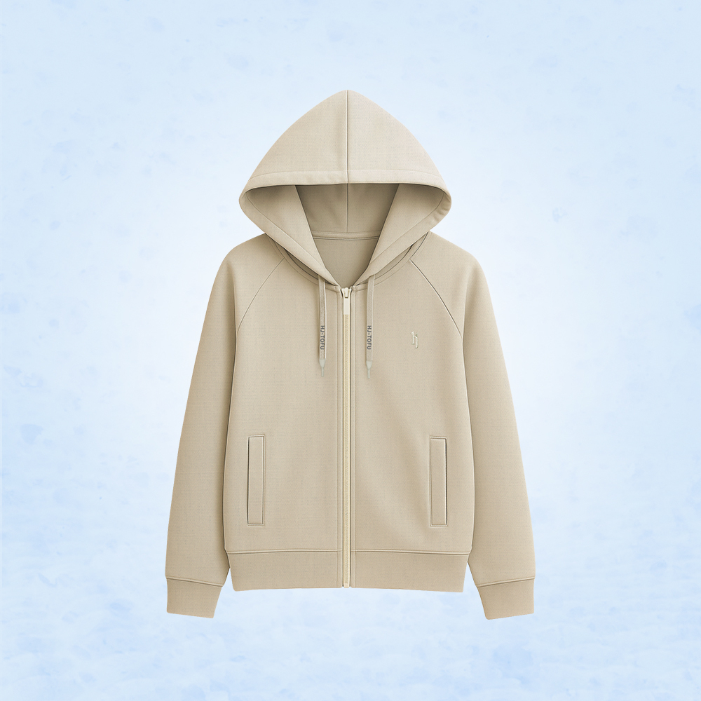 連帽四季豆腐外套-卡其