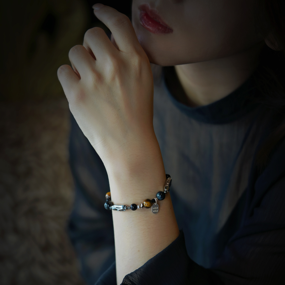 銀夜之光｜黃虎眼藍虎眼手鍊 C1758