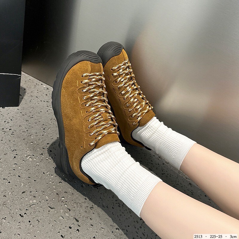 2513  韓國機能風麂皮撞色休閒鞋