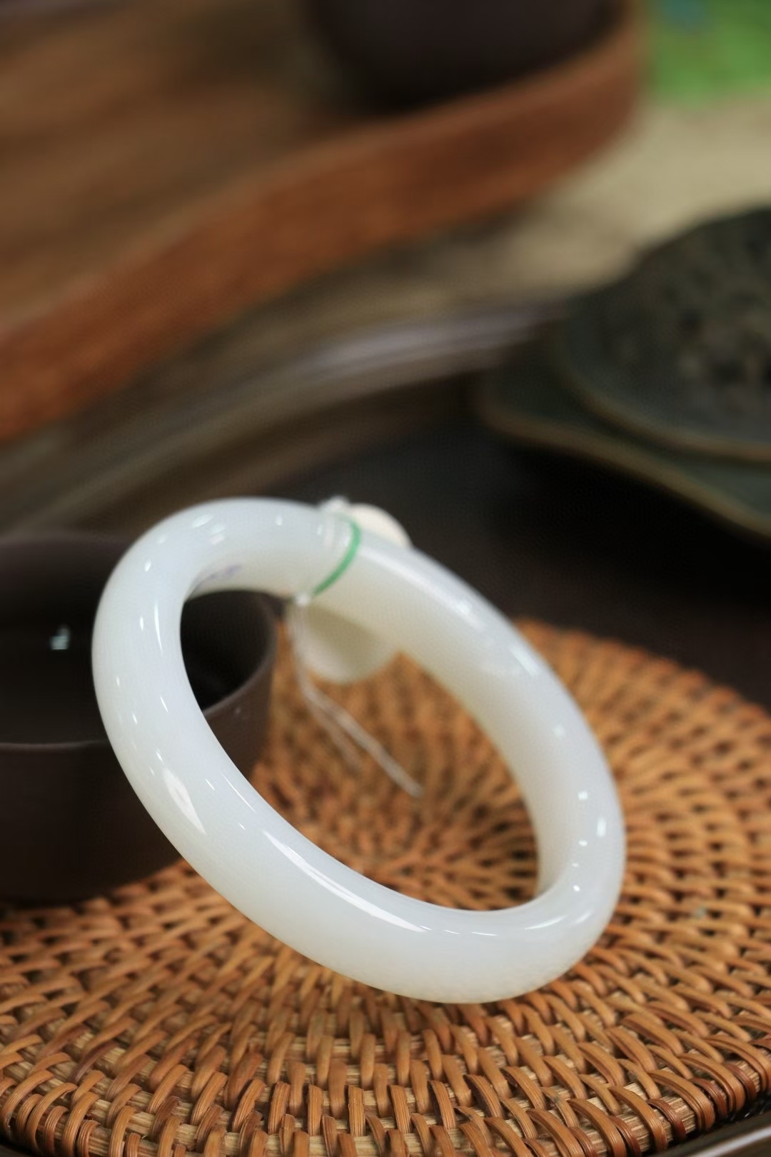 和田玉老坑山料手鐲,天然和田玉軟玉