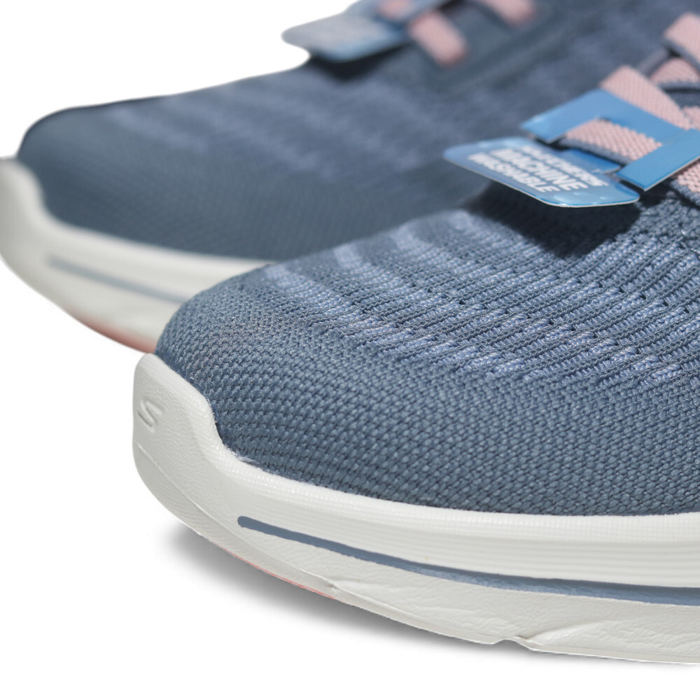 SKECHERS 休閒鞋 GO WALK 8 灰藍粉 寬楦 瞬穿 健走鞋 女 125920BLPK
