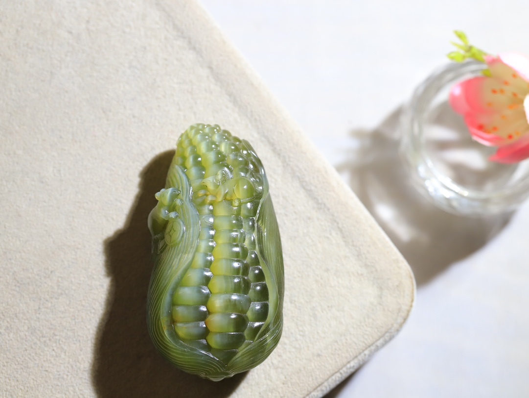 126154 和田玉碧玉貓眼多子多福