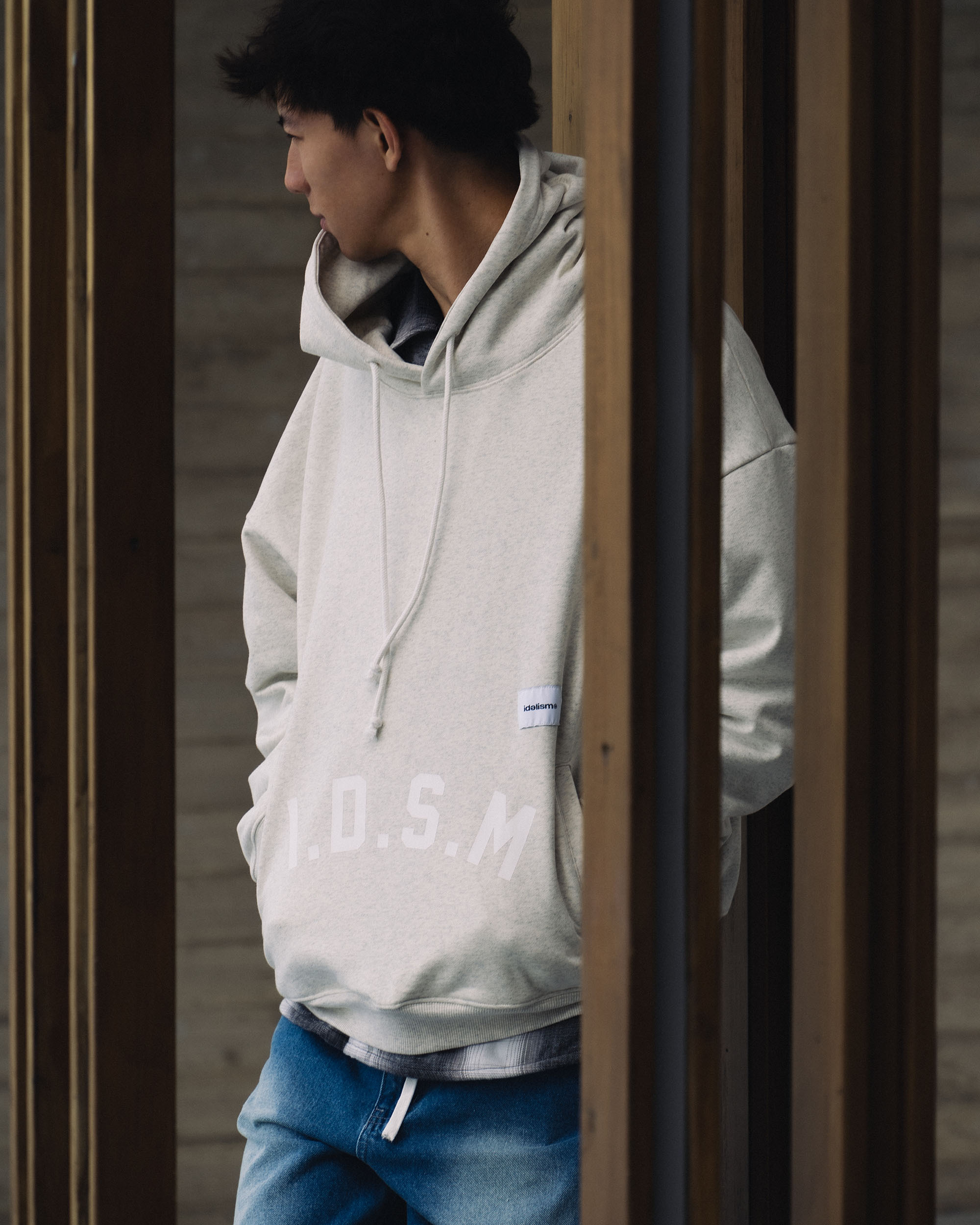 idealism IDSM Hoodie 迷彩 灰色 印花 短版連帽衛衣【ID25032】