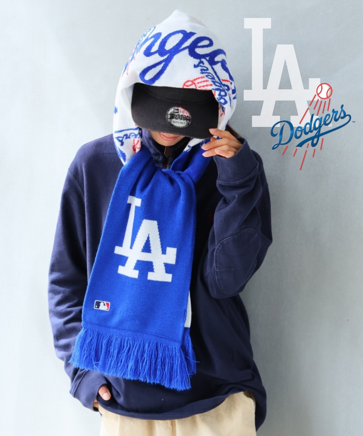 #日本連線代購 MLB 球隊旗幟圍巾 三色