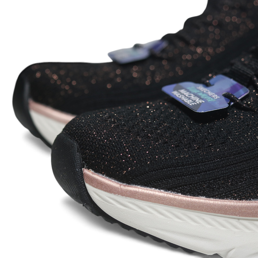 SKECHERS 休閒鞋 D'LUX WALKER 3.0 黑 香檳粉 襪套 健走鞋 女 150395BKRG
