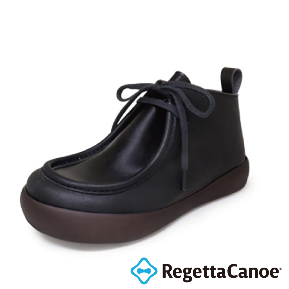 大阪樂步健康鞋 RegettaCanoe-側拉鍊袋鼠鞋休閒鞋CJGS1305(BLK-黑色)