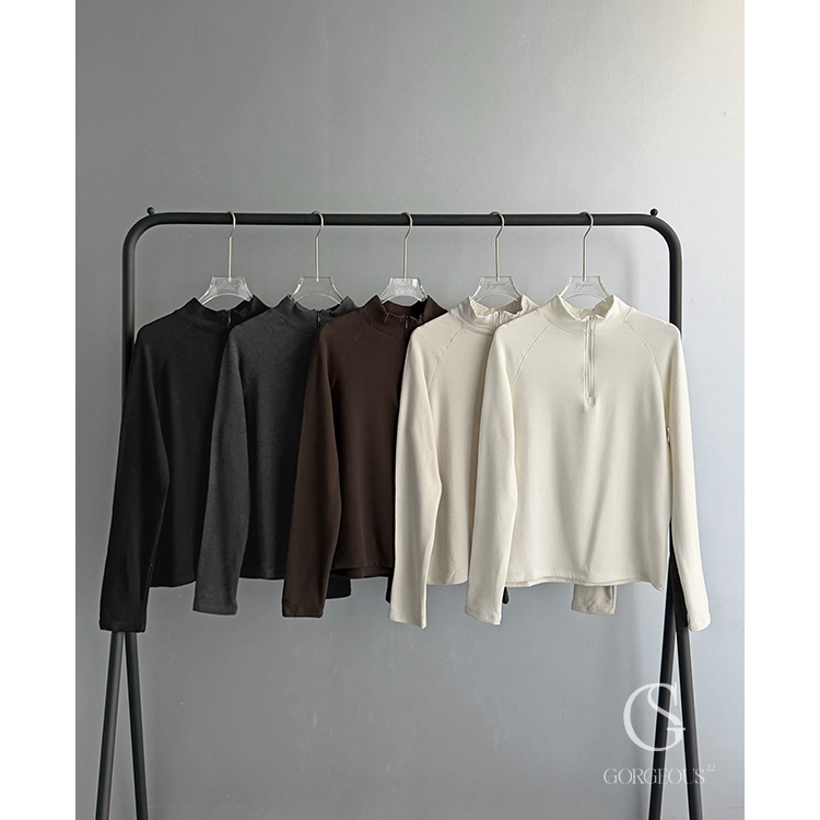 X04 「(女)天絲羊毛半高領發熱衣(拉鍊款)」