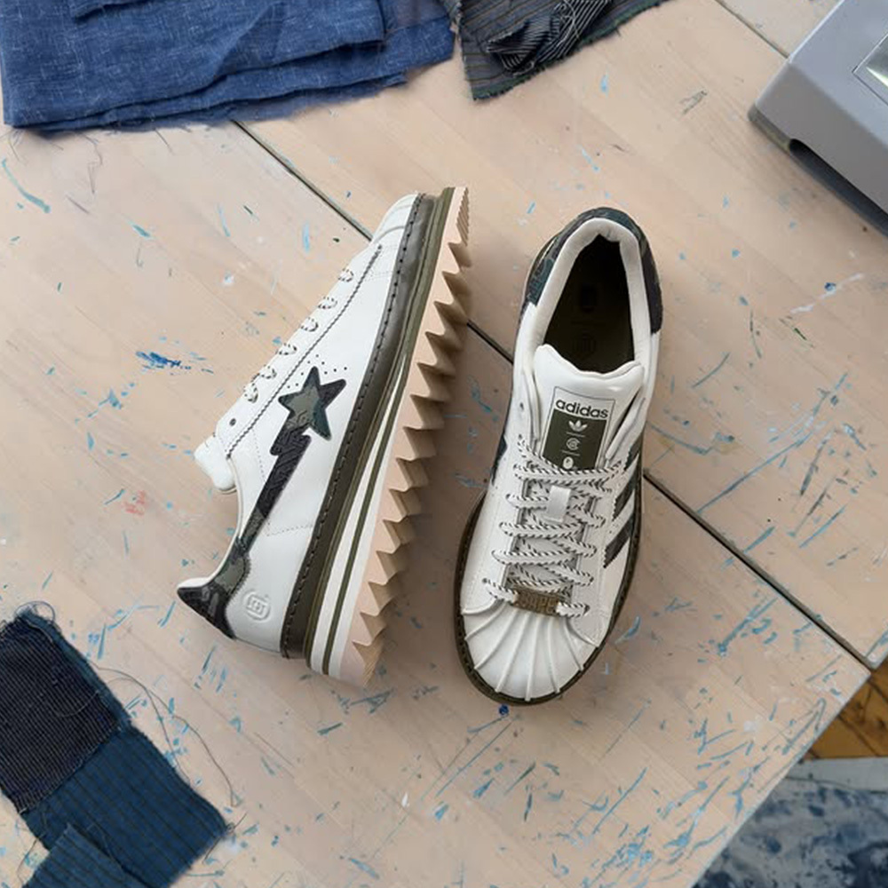 Bape x Clot x Adidas Superstar 三方聯名 綠迷彩 陳冠希 休閒鞋 運動鞋 男鞋 KJ1473