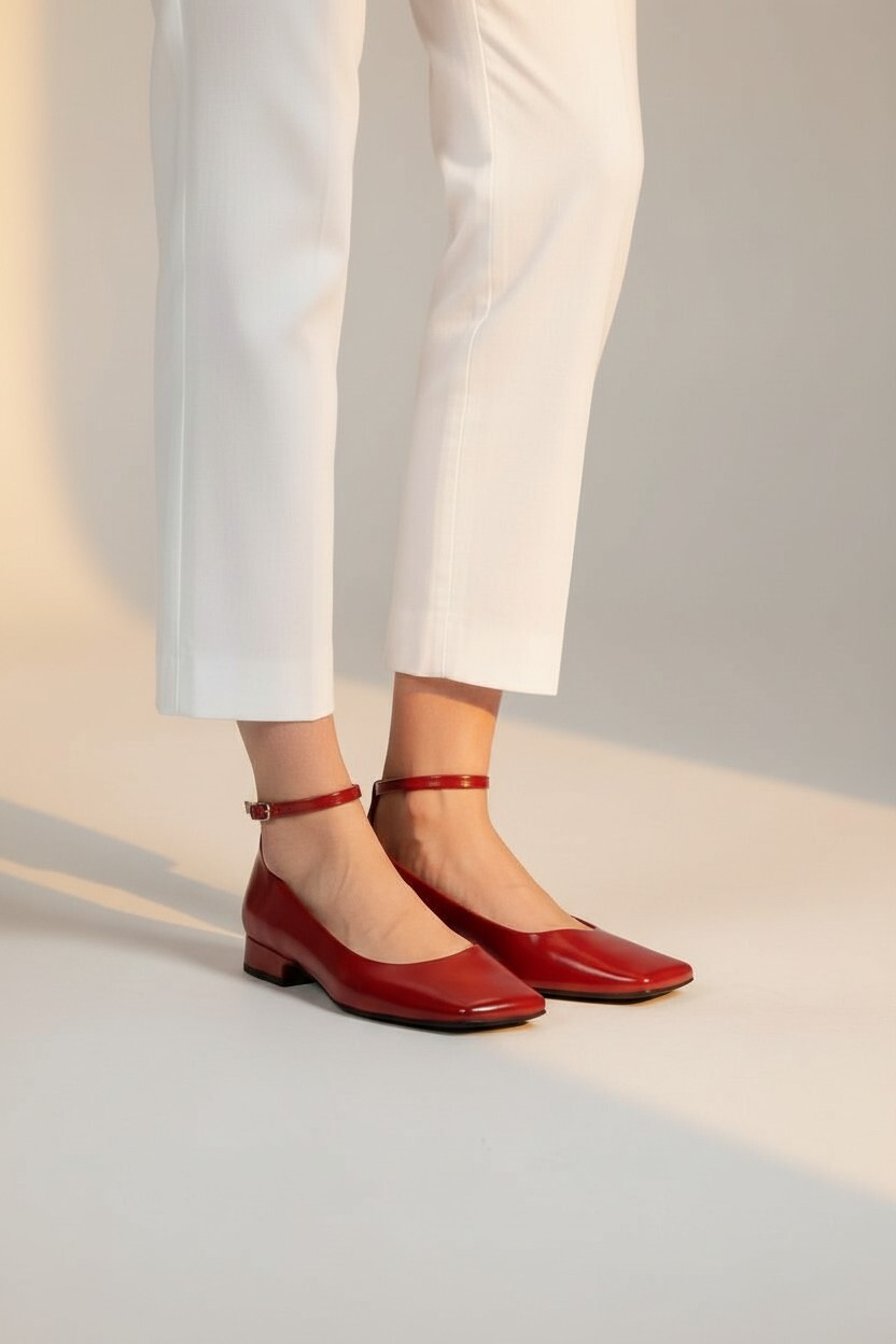 ENVIOUS 踝帶方頭鞋