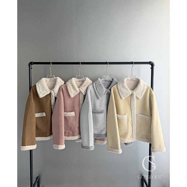 X15 「兔毛毛蛋白麂皮外套」