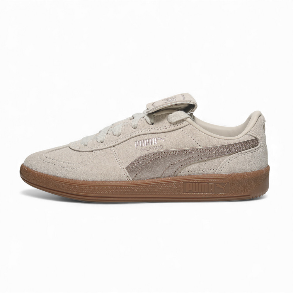 PUMA 休閒鞋 PALERMO PREMIUM 奶茶金 麂皮 焦底 復古 女 40402101