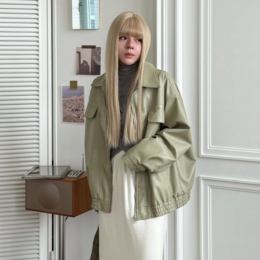 /𝙘𝙝𝙞𝙝 𝙢𝙖𝙙𝙚/ 專屬寵愛🫵🏻 假翻蓋下鬆緊皮外套