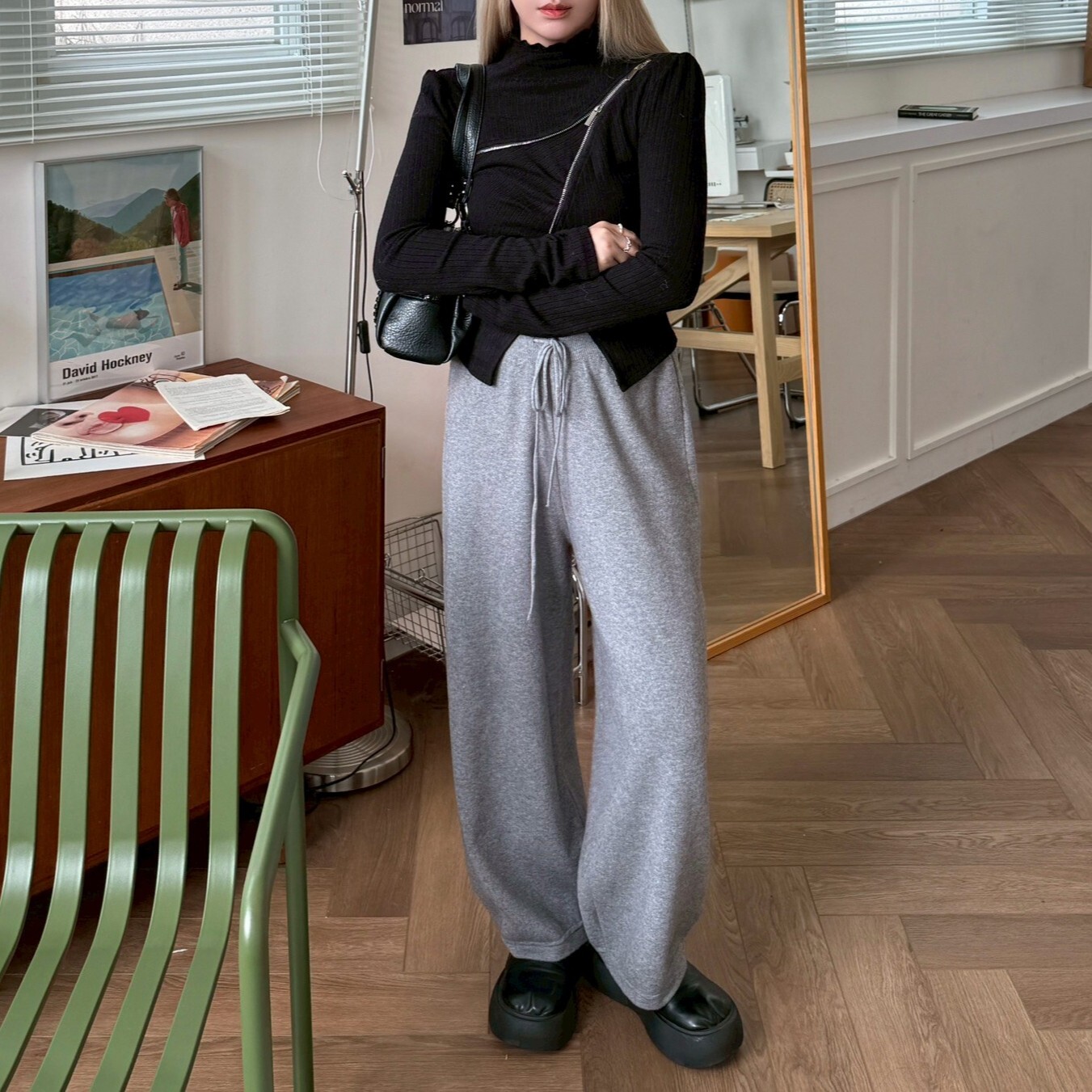 《小個限定》柔線日常 軟針織舒服奶奶褲