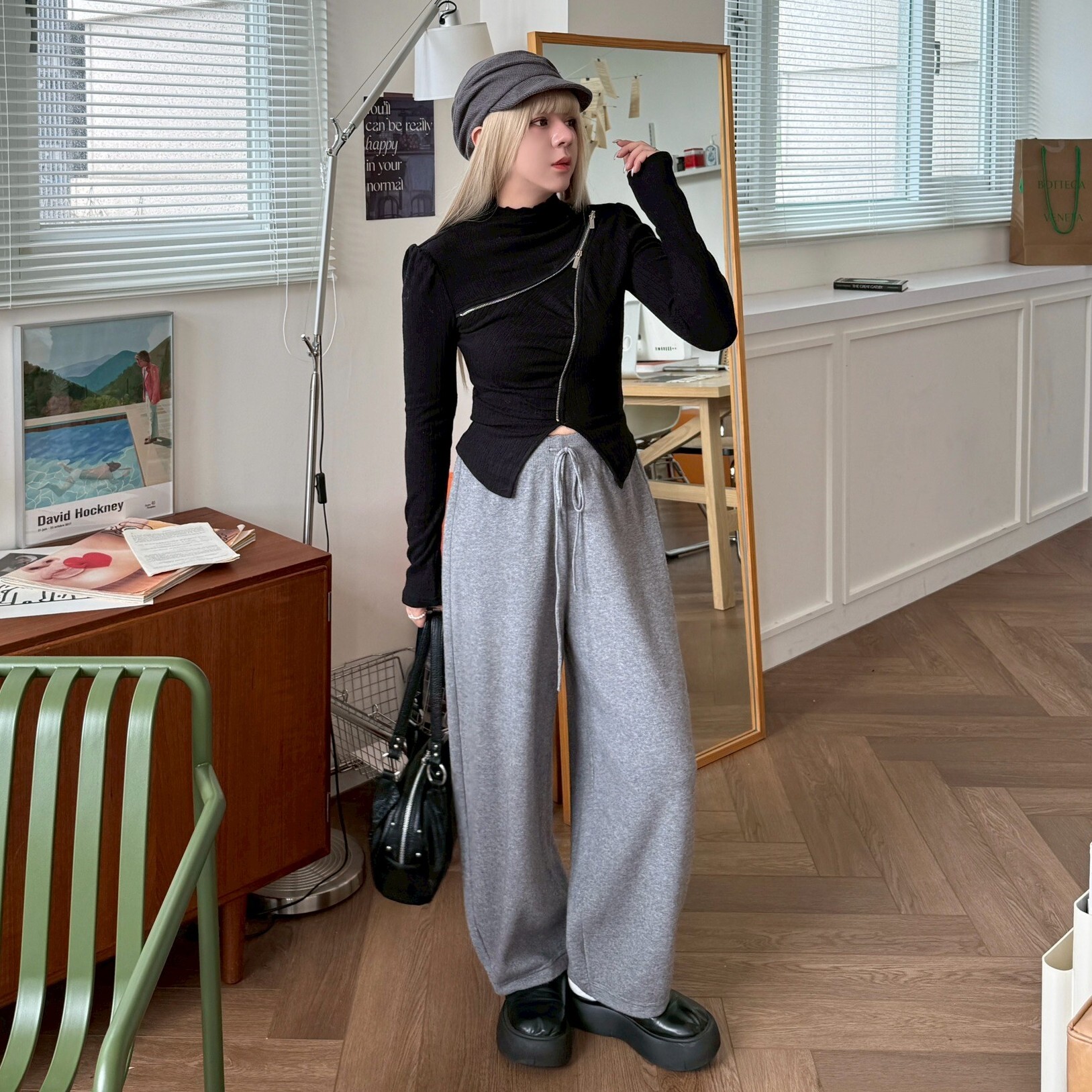 《小個限定》柔線日常 軟針織舒服奶奶褲