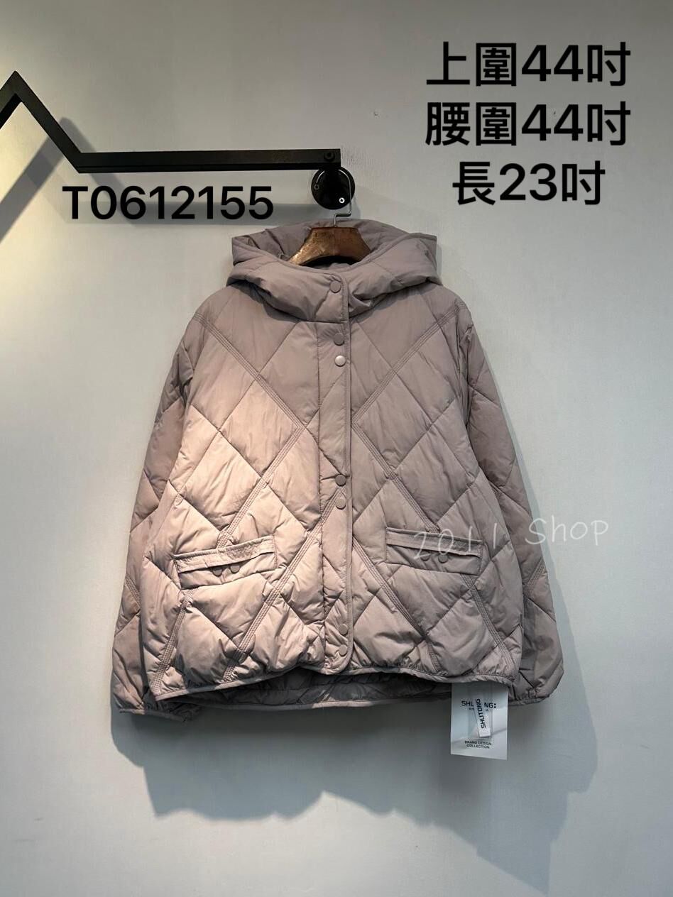 *不設優惠* 出口日本菱格羽絨棉外套  上圍44吋 腰圍44吋 長23吋  T0612155