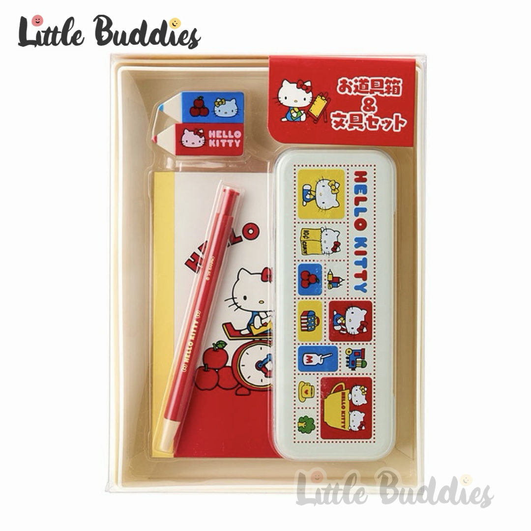 日本 Sanrio 復古懷舊文具系列 文具套裝連盒