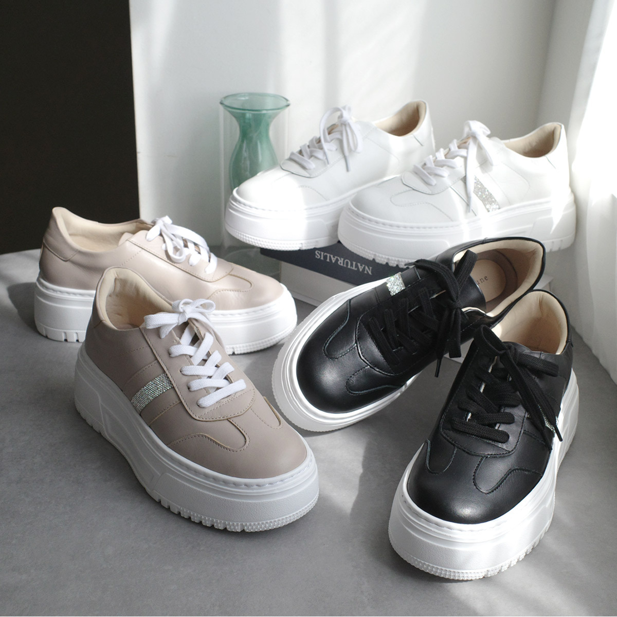 增高法寶 日本製真皮厚底休閒鞋【PO5857】