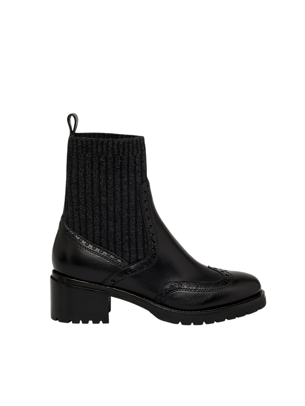 SANTONI 雕花低跟襪靴