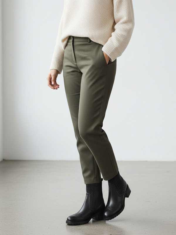 SANTONI 雕花低跟襪靴