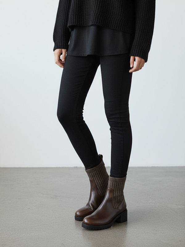 SANTONI 山羊皮漸層手工高跟襪靴