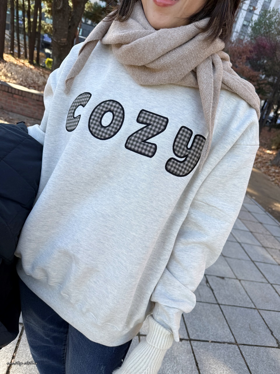 正韓格紋COZY拼貼字母T
