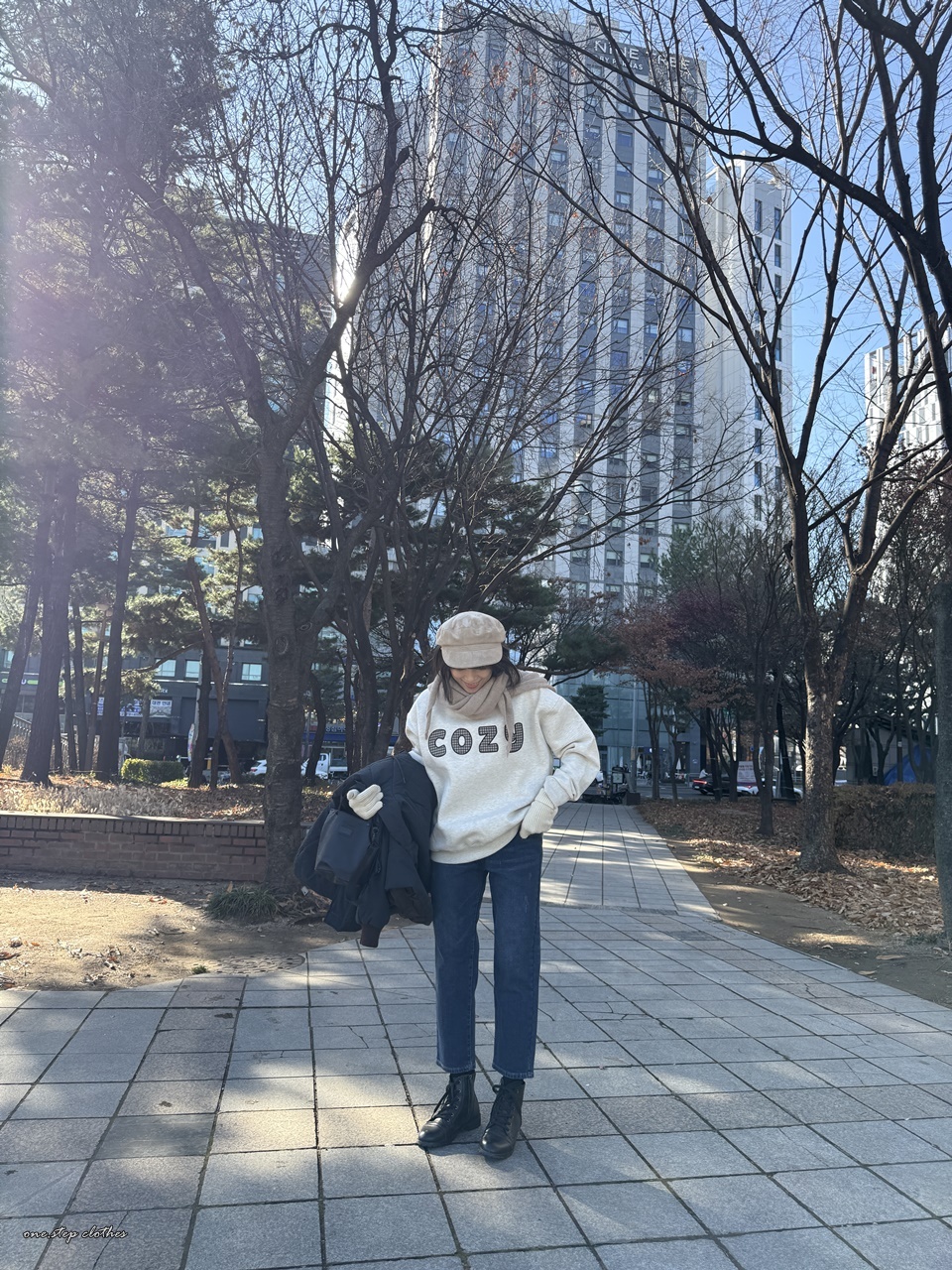 正韓格紋COZY拼貼字母T