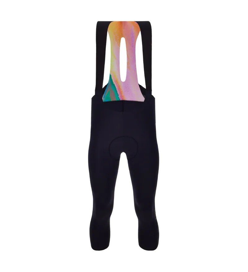 【Santini】獨特冬季吊帶九分褲 頂級舒適 /黑〔C3墊子〕