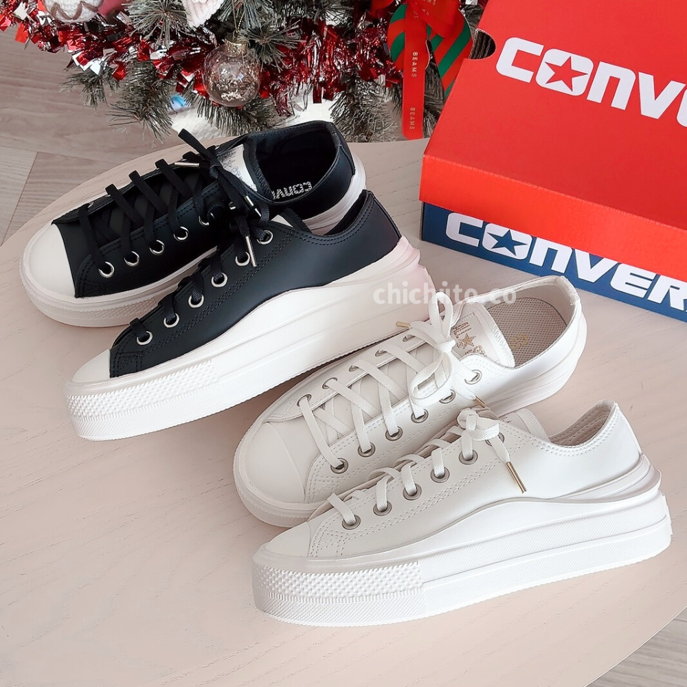 converse 小波浪皮革輕量鞋