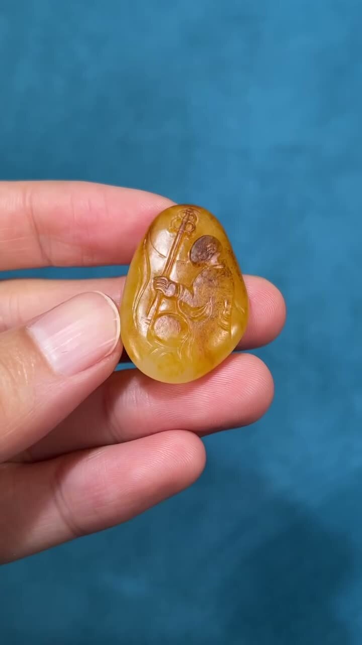 和田玉籽料地藏王菩薩,天然和田玉軟玉