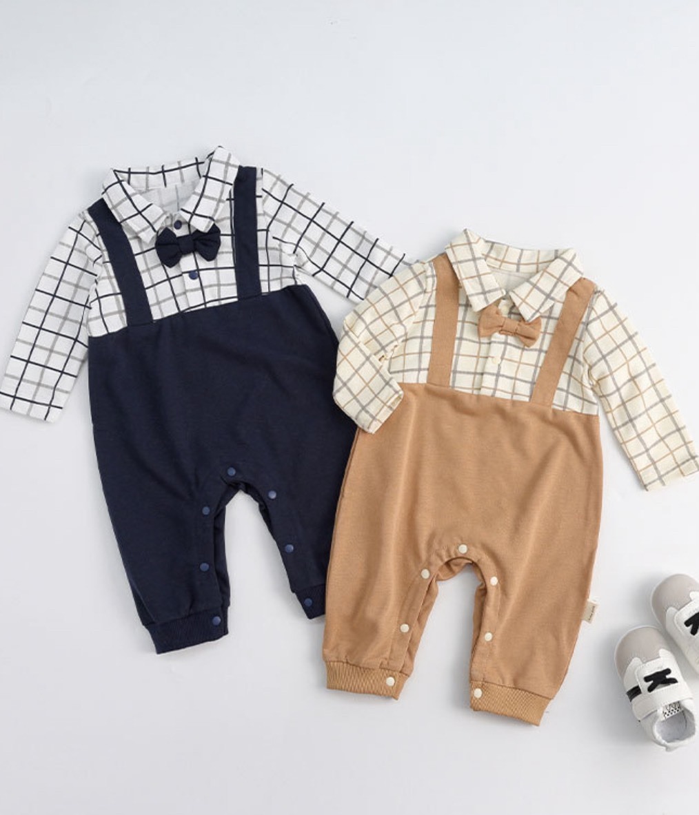 假兩件領結爬服