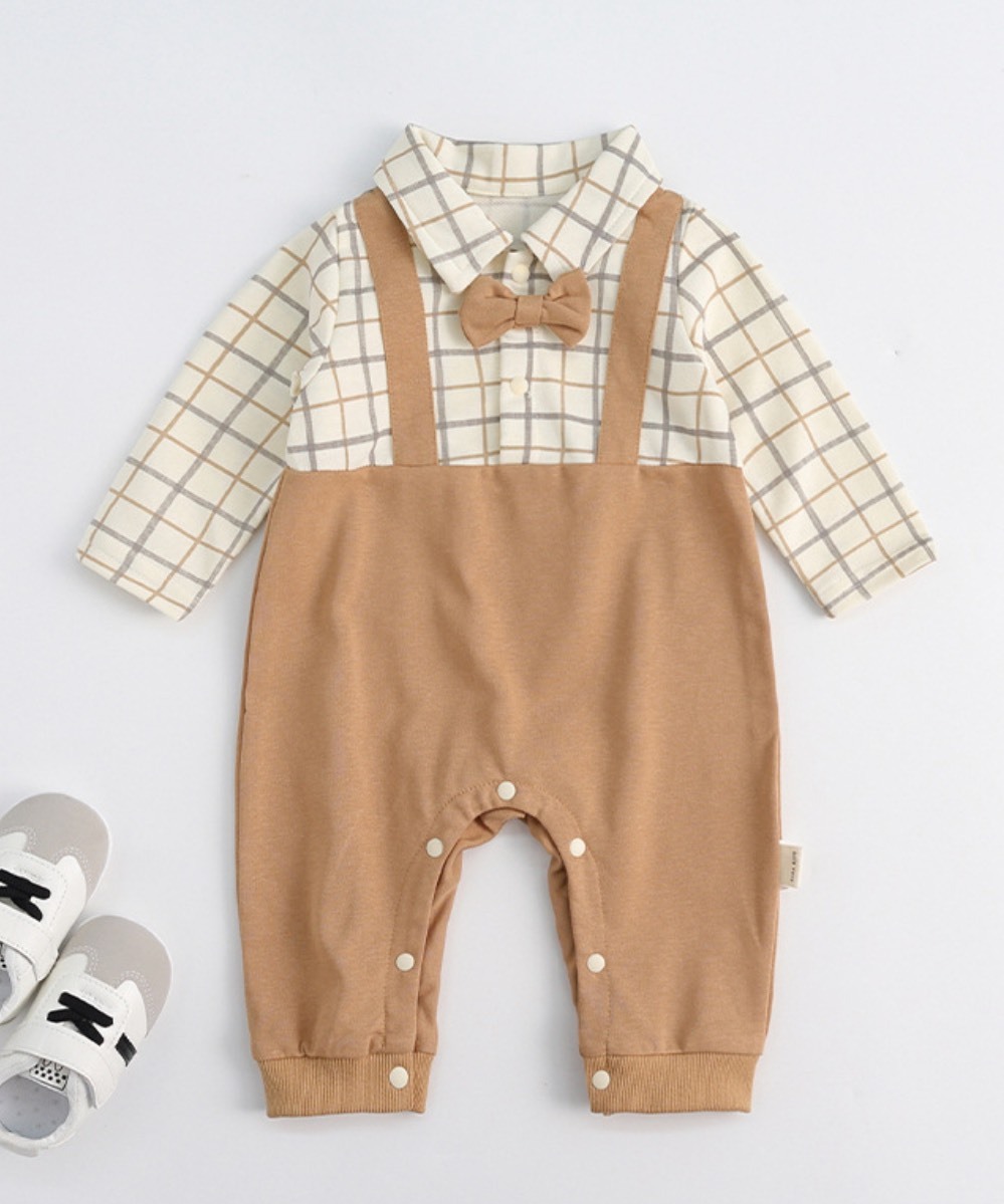 假兩件領結爬服