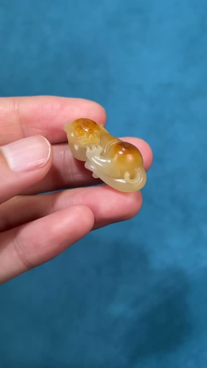 和田玉籽料貔貅,天然和田玉軟玉