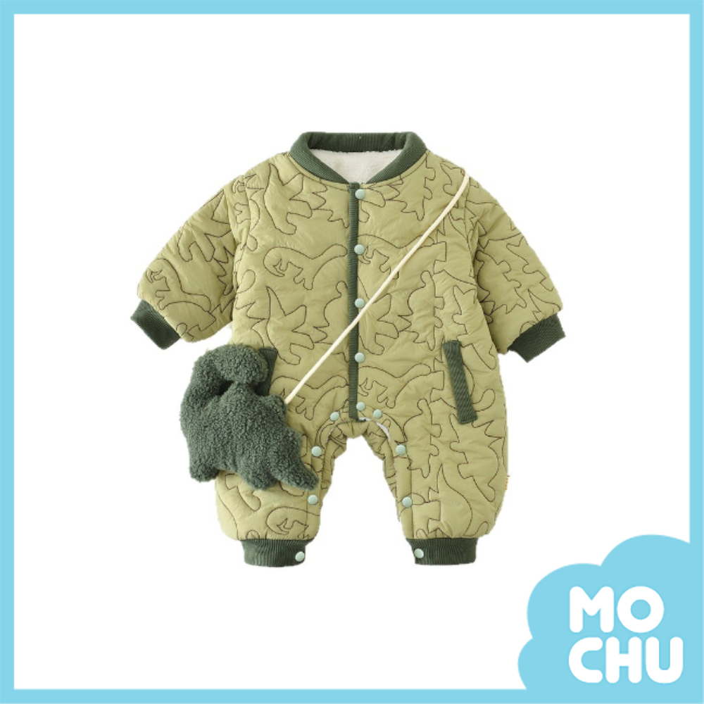 恐龍縫線加絨加厚連身衣