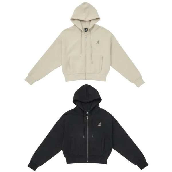 KANGOL 外套 黑 卡其 落肩 連帽外套 女 6452140320 6452140331