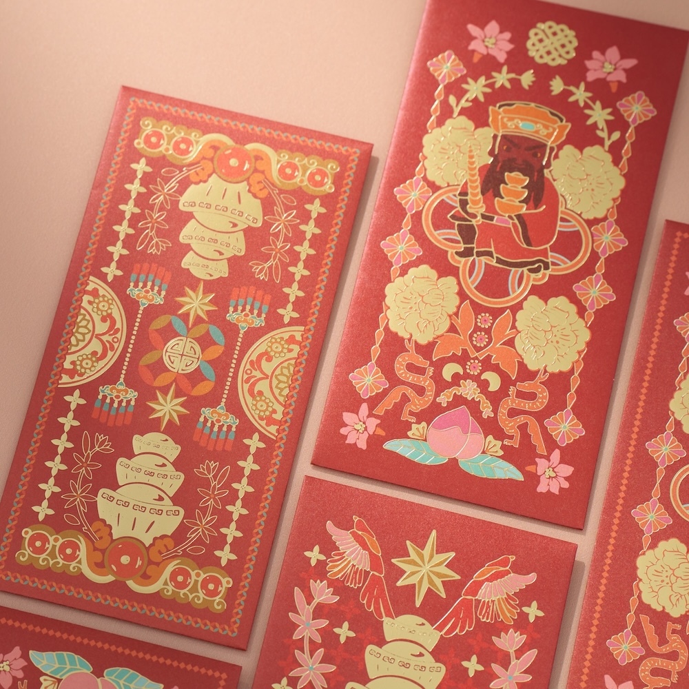 Red Envelope Set (6 pcs)/Multi-color/Gods of Wealth
