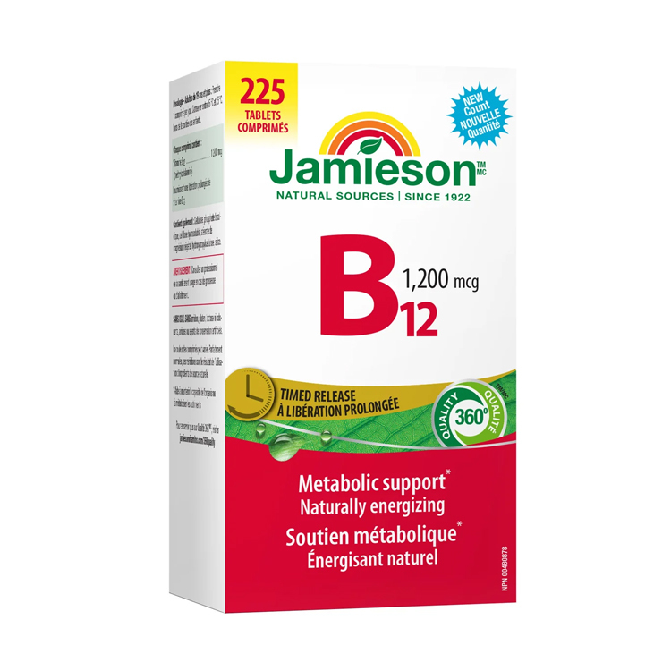 Jamieson Vitamin B12 1200 mcg Timed Release, 225 Tablets