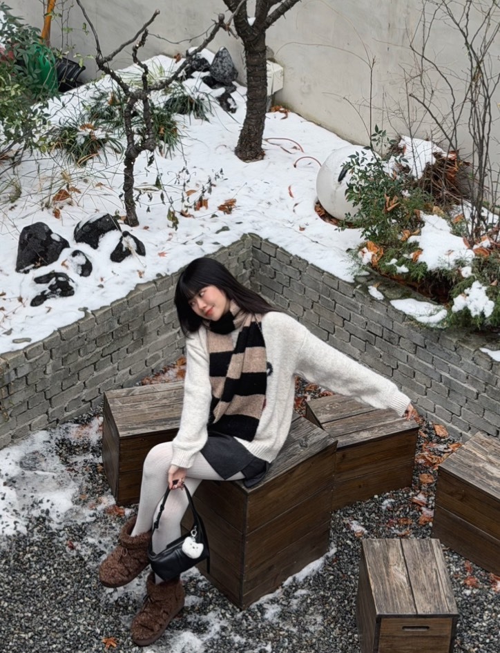 <25DEC韓國女裝> DC11寬條紋圍巾 三色