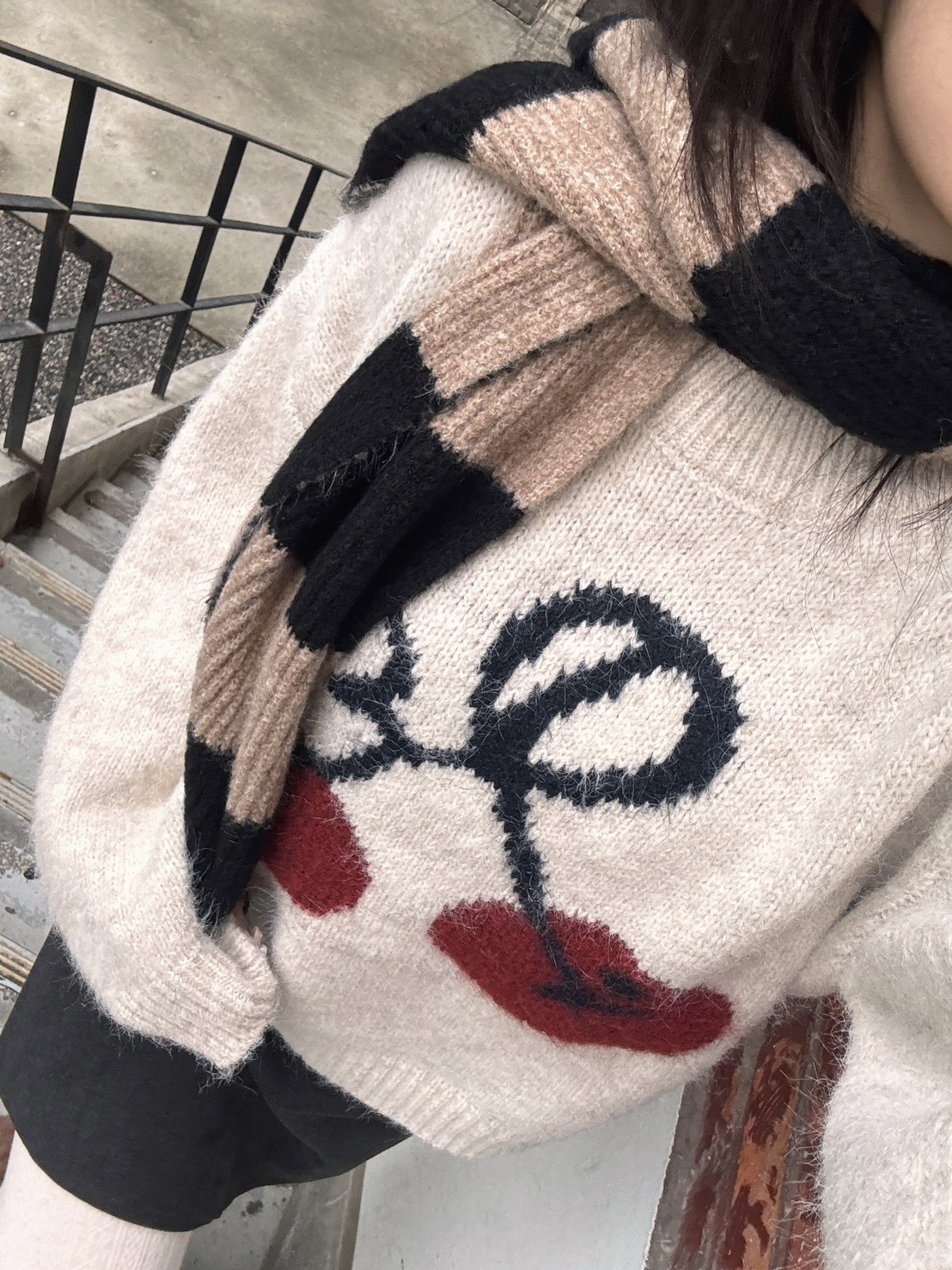 <25DEC韓國女裝> DC11寬條紋圍巾 三色