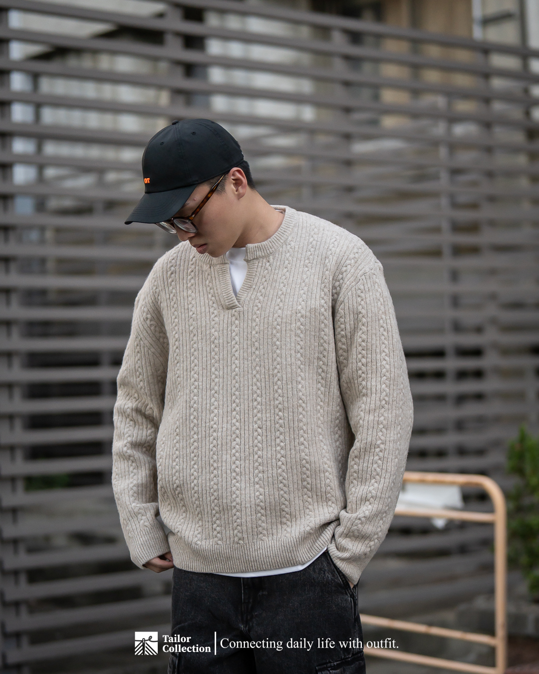 #預購 Tailor collection 復古小V領 絞花肌理 針織衫毛衣  三色