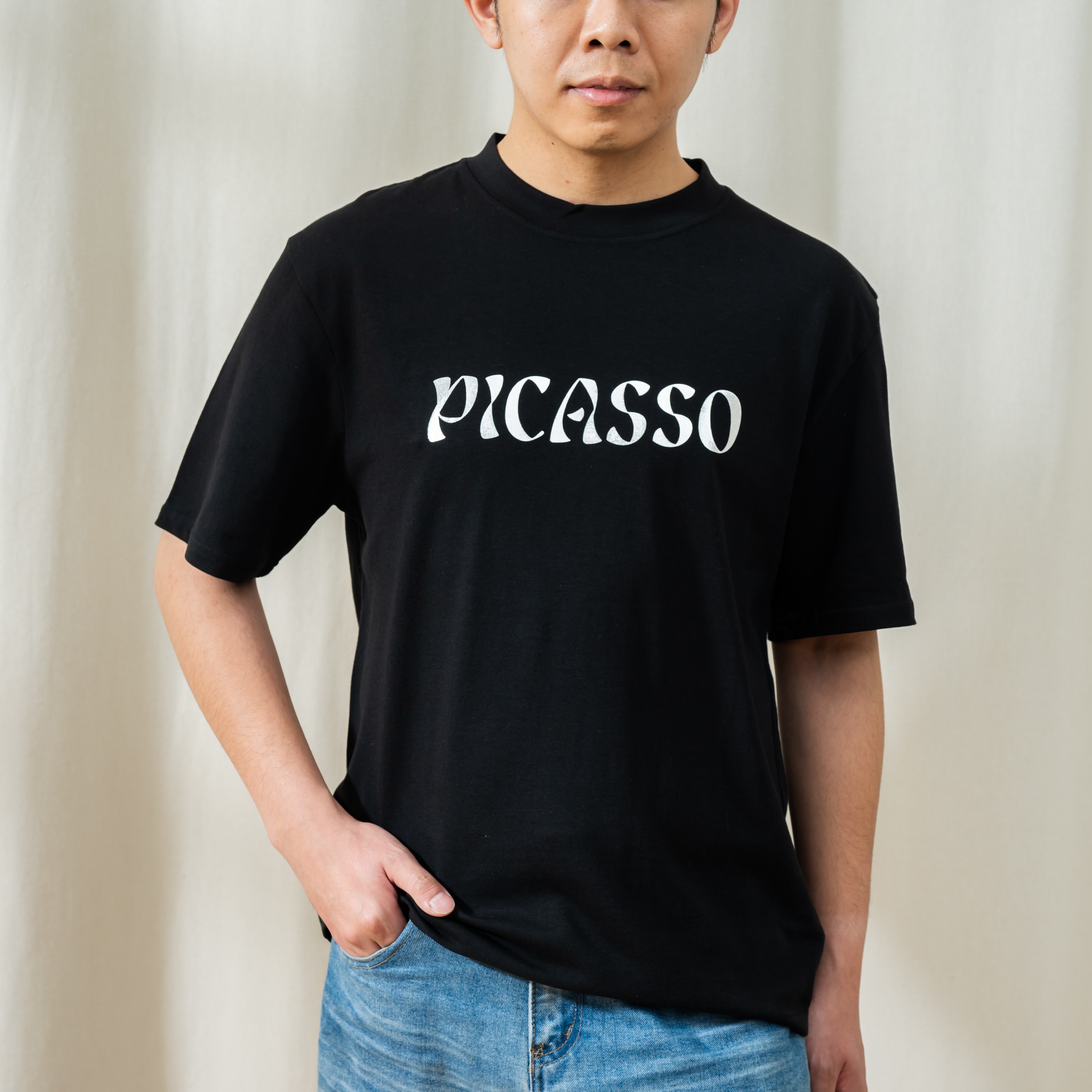 永恆畢卡索藝術T恤｜《她的藍色心事》黑